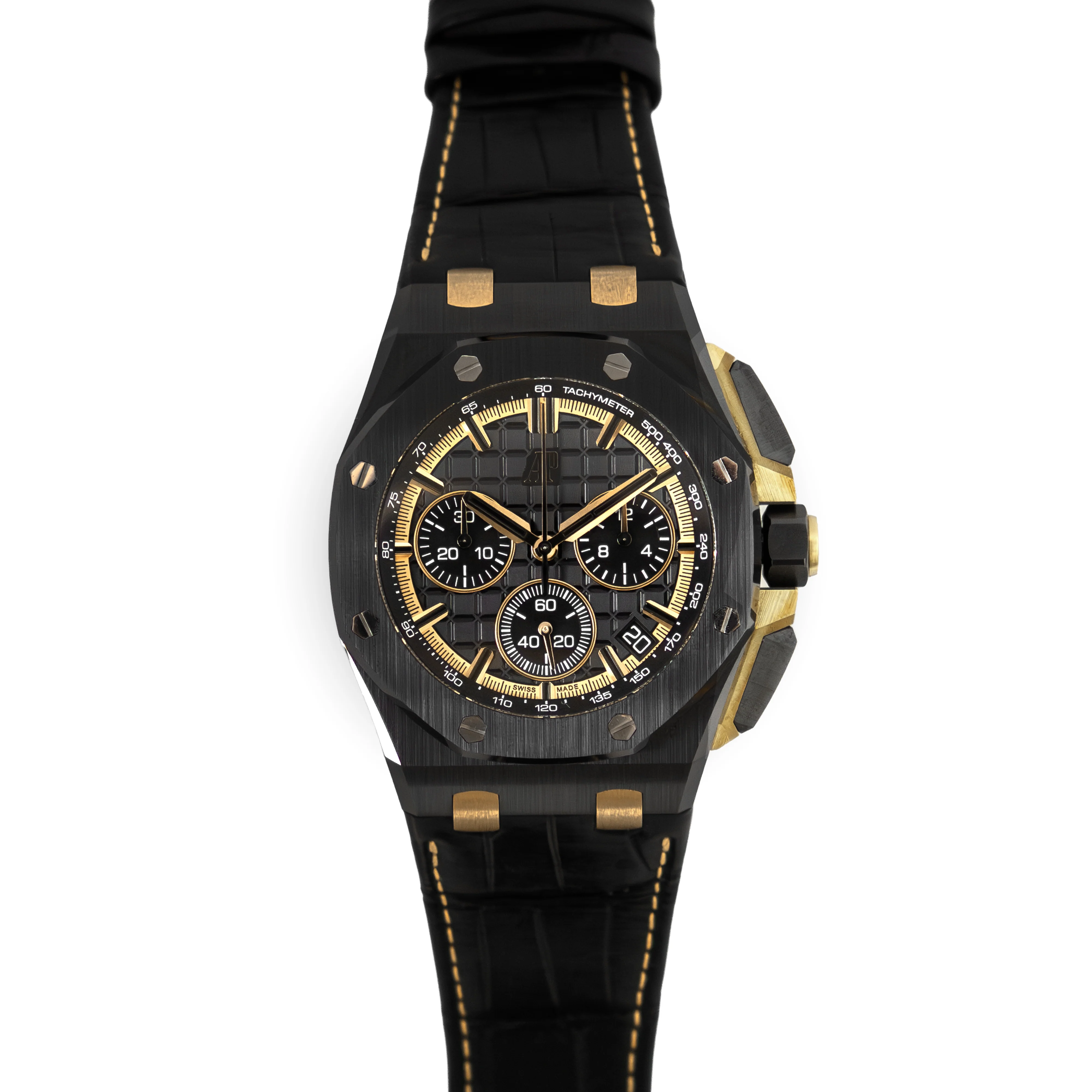 Audemars Piguet Royal Oak Offshore - Selfwinding Chronograph 26420CE.OO.A127CR.01 Black Ceramic/Yellow Gold - Image 2
